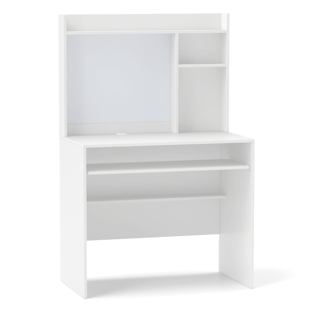 Bureau avec Tableau d'Affichage Magnétique Bureau à Domicile avec Huche et Plateau pour Clavier Tabl